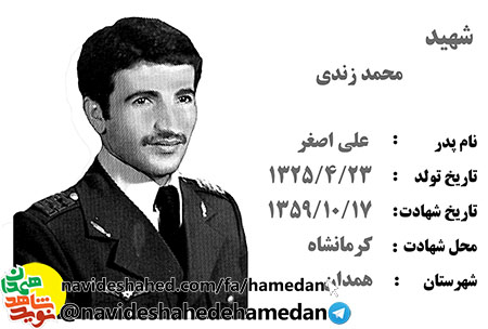 زندگینامه همافر شهید محمد زندی زندگینامه همافر شهید محمد زندی