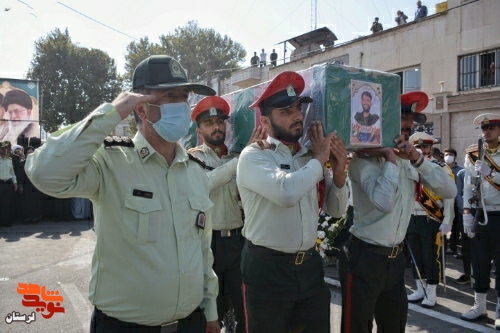 تشییع پیکر شهید مدافع امنیت «مهدی لطفی» در بروجرد