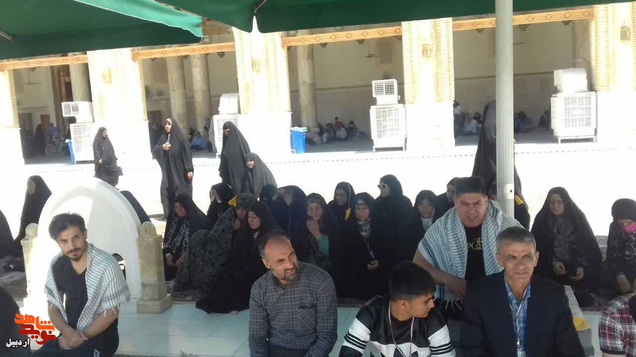 کاروان زیارتی خانواده‌های معظم شهدا و ایثارگران استان اردبیل در کربلای معلی+عکس