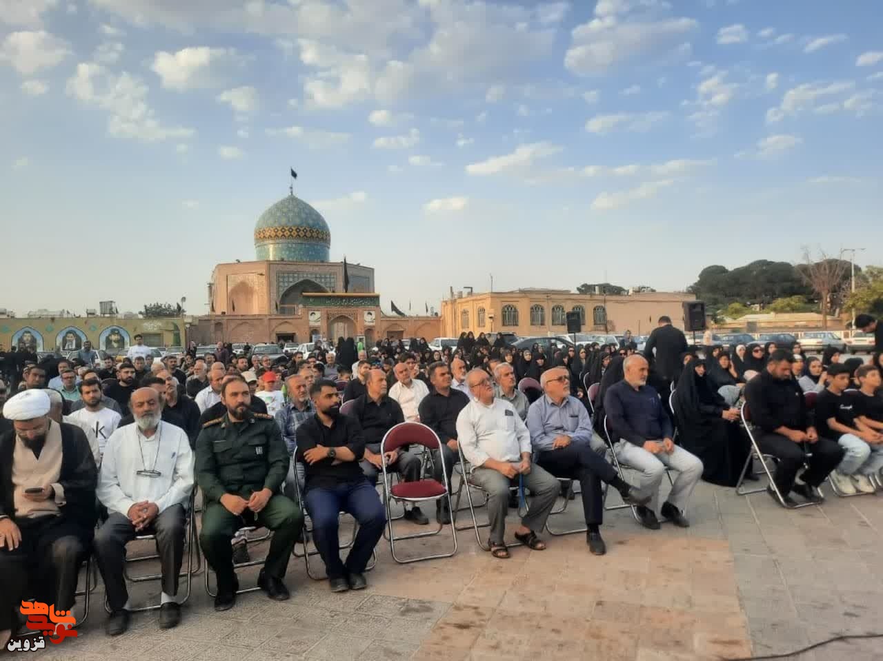 چهارمین سالگرد شهادت شهید مدافع وطن امیرحسین علیخانی در گلزار شهدای قزوین برگزار شد