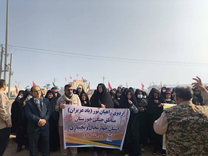 کاروان راهیان نور؛ زیارت یادمان شهدای هویزه