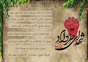 ویژه‌نامه الکترونیکی معرفی شهدای خرداد سال ۴۲ فارس منتشر شد