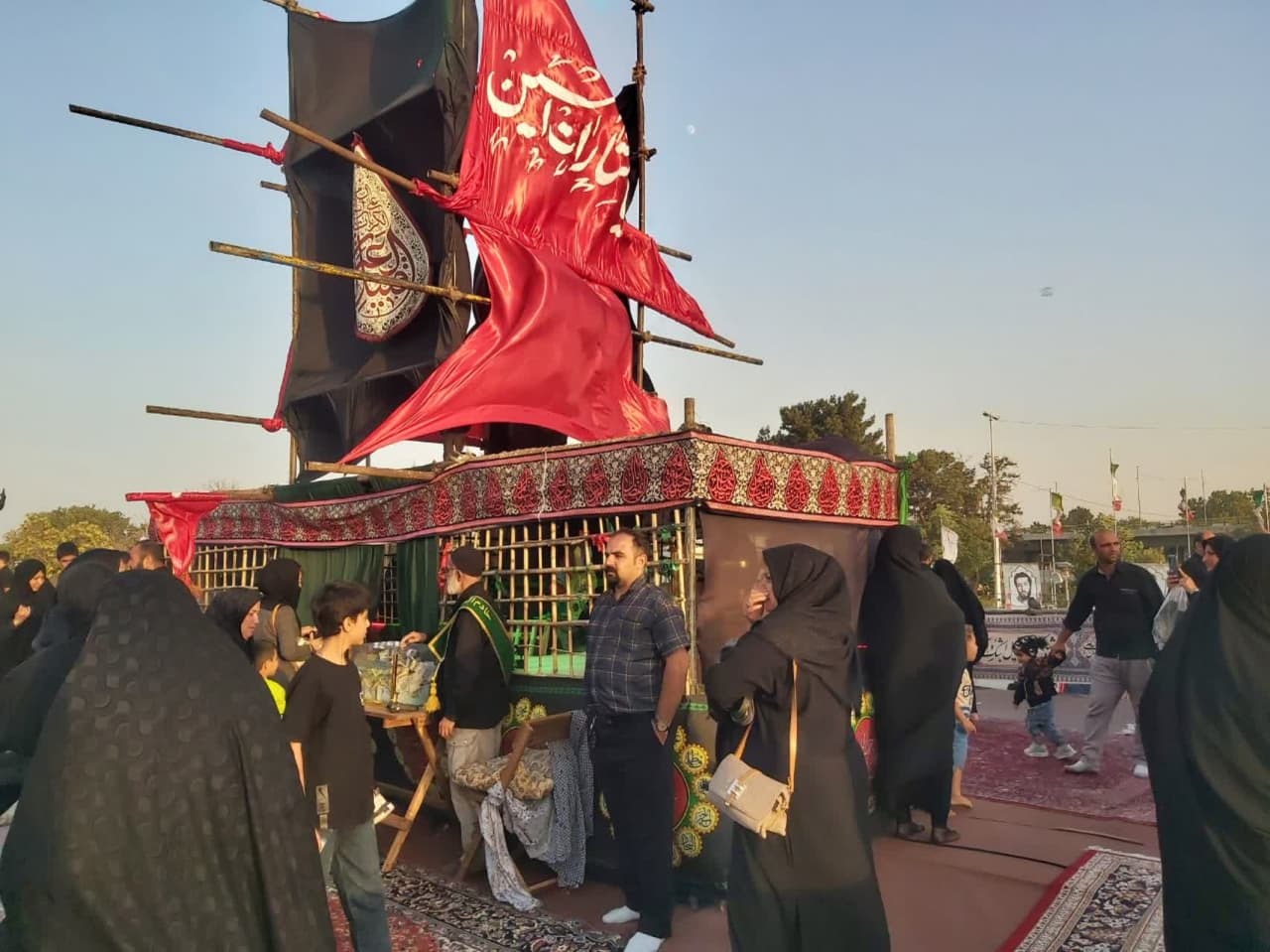 کشتی نمادین «سفینه‌النجاة» در گلزار شهدای قزوین برپا شد