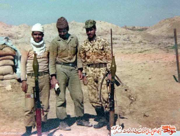 از چپ: شهید مرتضی اخوان فرد- شهید سرلک - شهید سیدعلی میر جعفری