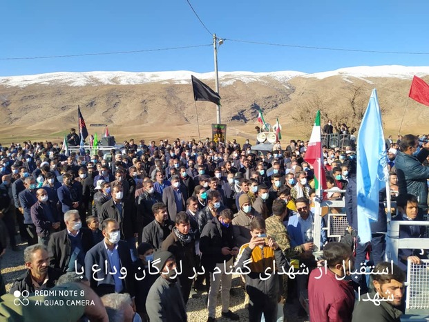 تشییع پیکر شهدای گمنام شهرستان خانمیرزا «تپه نور شهدای روستای ده سینی»