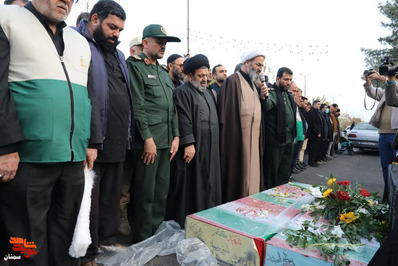 مراسم تشییع دو شهید گمنام خوشنام در شهرستان سمنان- ششم دی‌ماه ۱۴۰۱