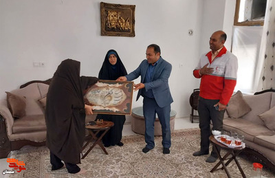 دیدار مسئولان آرادانی با همسر گرامی جانباز متوفی قنبر عرب‌عامری- سوم خردادماه ۱۴۰۲ شهرستان آرادان