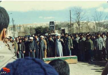 مراسم تشییع شهید حسن اسلامی- آشتیان